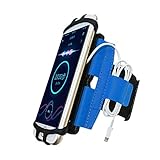 AimdonbR Sportarmband, 180 ° drehbare Workout-Handyarmbandhalter mit Kopfhörerhalter für iPhone X 8 Plus 7 Plus 7 6S 4'-6.5' Telefon