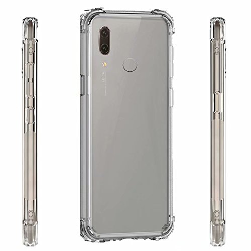 Fanxwu Funda Huawei P20 Lite Ultrafina Transparente Cristal Suave TPU Silicona  2 Pel  cula de Cristal Templado  Dise  o de Coj  n de Aire Protecci  n Anti-Shock Cover