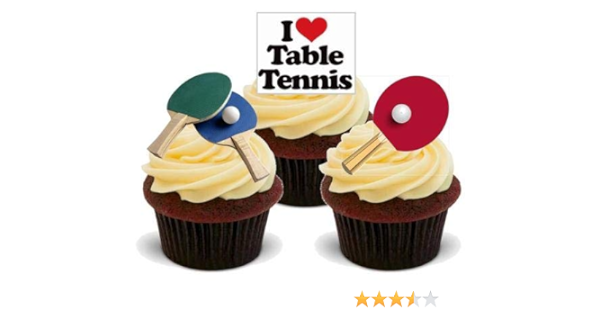 Jps Ping Pong Mixte 12 Decoration Comestible Pour Gateau Table Tennis Mix 12 Edible Stand Up Premium Wafer Cake Toppers Amazon Fr Cuisine Et Maison