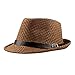 Produktbild Fenverk Panamahut Sonnenhut Strohhut Fedora Hut Handgemacht Herren Erntehelfer Sonnenschutz Damen Und |Sonnenhut | Aus Stroh FüR Den Sommer Am Strand Oder Urlaub(C Kaffee)