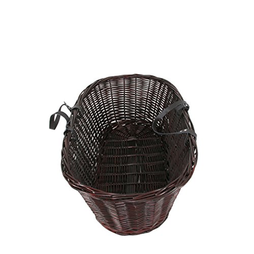 Isabella Alicia Undressed Elegant Royal Baby Bassinet Oak Wicker Basket Leather Handles