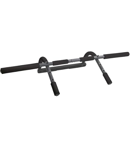 ProsourceFit Multi-Grip Lite Pull Up/Chin Up Bar, Heavy Duty Doorway Upper Body Workout Bar for Home Gyms 24-32