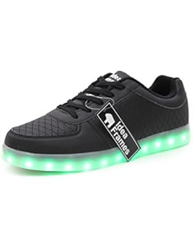 IDEA FRAMES 7 Farbe USB Aufladen LED Sport Schuhe für Unisex-Erwachsene