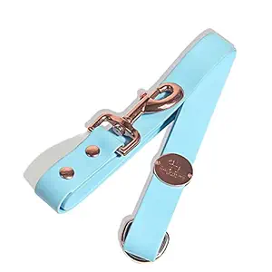 Heads Up For Tails Pastel Pawprint Rain Friendly Dog Leash - Blue - L