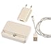 Produktbild iprotect Original Super 3 in 1 Set Dockingstation Ladestation und USB Datenkabel Ladekabel und Netzteil Adapter für Apple iPhone 5 5s 5c SE, iPhone 6 6s, iPhone 7, iPhone 8, iPhone X in Weiß