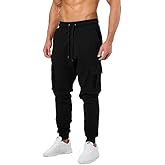 JUGULAR Men's Regular Fit low Rise Cotton Solid Stylish Cargo Track Pants