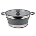 Produktbild Küchenschüssel Schüssel Faltschüssel Silikonschüssel Campinggeschirr Faltbar Grau Kochtopf Saucepan Collapsible 3Liter Grau