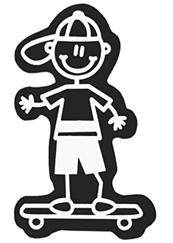 Family Car Decals ADH06655 Adesivo Bambino Cappello e Pattino My Family