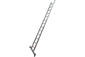 BTF Escalera de Apoyo en Aluminio 1 Tramo Serie Brico 3,5 Metros, 13 Peldaños | La Escalera versátil y Ligera para la utilización del día a día. Ref.: BTF-ESB6735