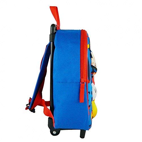 SAC A DOS A ROULETTES 31CM BLEU-MICKEY DISNEY