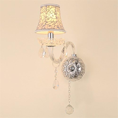 Modern Art Decor Crystal Wall Lamps European Style LED Sconce Living room Bedroom Corridor Aisle Light With Flowers Shade,1 light-16*32cm