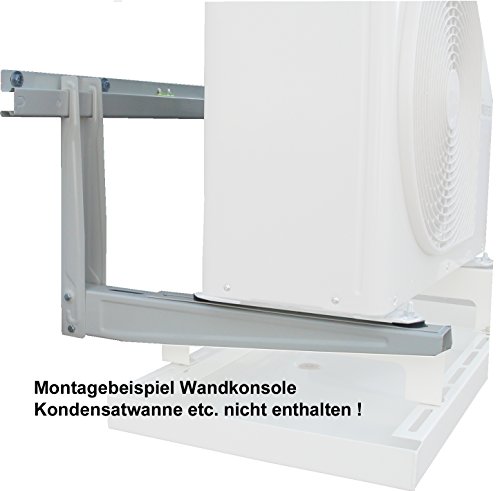 Wandkonsole für Klimageräte oder Wärmepumpen bis 120 Kg inkl. Zubehör - 4