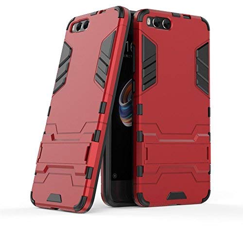 GOGME Funda para Xiaomi Mi Note 3, Soporte Plegable Case, Rojo