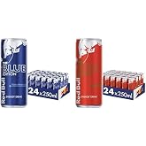 Red Bull Enerji İ&ccedil;eceği, Yaban Mersini, 250 ml (24'l&uuml; Paket, 24 x 250 ml) ve Red Bull Enerji İ&ccedil;eceği, Karpuz, 250 ml (24'l&uuml; P