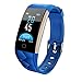 Produktbild kingko 0.96 Zoll TFT bunter Bildschirm,IP67 wasserdicht,T20 Color Screen Bluetooth Smart Watch Heart Rate Monitor Smart Band,Herrenuhr - Damenuhr I Schlicht, elegant und sportlich (blau)