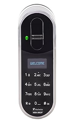 Vachette TOUCHPAD ENTR CODE ET BIOMETRIE Touchpad biométrique, Blanc/noir, 140 x 50 x 40 mm