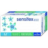 LCH Sensitex Gants Latex Non-Poudré Taille 7/8 M Boîte de 100 Pièces