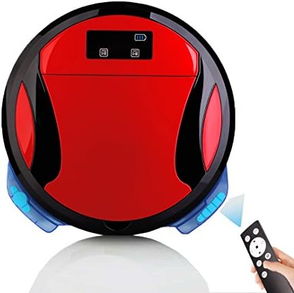 [New Version 2018] Vacuum Cleaning Robot Powerful Suction, UV Sterilize Light Per Hair Cleaner and Floor Sweeper with High Efficiency HEPA Filter for Low Hard Carpet Floors-Light RED-xuehaostore