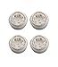 Replacement Brush Head Delicate Skin for Clarisonic MIA & MIA 2, PRO, PLUS Facial Cleansers (4-Pack)