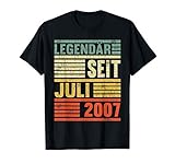kindergeburtstag tisch dekorieren Dieses lustige Legendär seit Juli 2007 T-Shirt ist ein witziges Geschenk zum Geburtstag für jeden Teenager, für Mädchen und Jungs, Frauen und Männer, Damen und Herren. Witzige Geschenkidee für Tochter, Sohn, Freundin, Freund, BFF, Bruder oder Schwester.