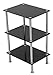 Price comparison product image AVF S33-A Small 3 Tier Shelving Unit in Black Glass & Chrome