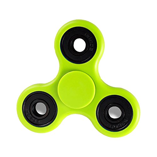 And Tri Hand Fidget Spinner High Speed Bearing Relieve Stress, Anxiety, Autism, ADD, ADHD Adults and Children Spinner Fidget Toy (Fluorescent Green)