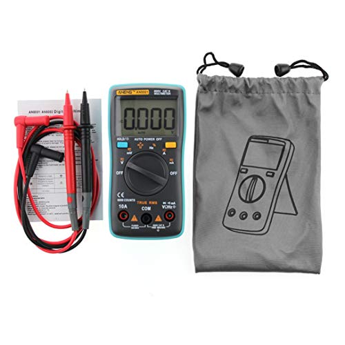 Preisvergleich Produktbild sdfghzsedfgsdfg Professionelle und praktisch AN8001 Digital-Multimeter 6000 Counts Hintergrundbeleuchtung AC / DC-Amperemeter Voltmeter Ohm Portable Meter Blau grau