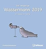 Sternzeichen Wassermann 2019 - Sternzeichenkalender, Horoskop, Postkartenkalender 2019 - 16 x 17 cm by 