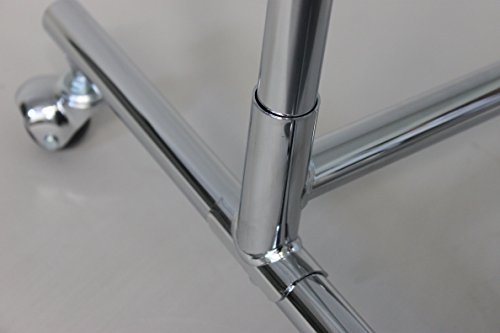 Stabiler Kleiderwagen 1m breit rollbarer Kleiderständer höhenverstellbar bis 189cm - 5