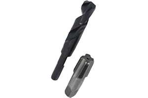 Drill America POU-serien 1/2" NPT gängtapp och borrsats, 1/2" kolstål NPT-kran och 23/32" HSS borr med 1/2" skaft i plastfodr