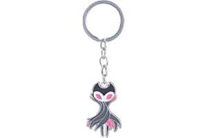 JUSONGKWCP Troupe Master Grimm Collier Porte-clés 2 Pièces, Jeux Hollow Knights Figurine Grimm Keychain Pendentif Set, Bijoux En Métal Pour Les Fans