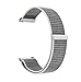 Produktbild Altsommer 4 Farben Armaband 22mm für Samsung Gear S3 Frontier Klettverschluss Nylon Loopback mit Schnellverschluss Armband Gewebtes Uhrenarmband Ersatzarmband fü Damen Herren (Silver)