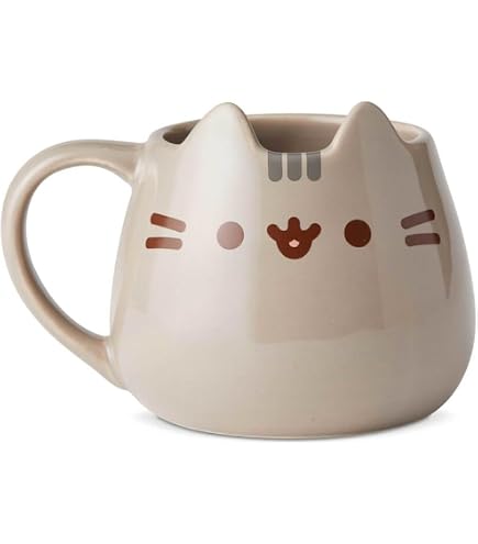 Pusheen Keramik-Tasse 'Yum' – 325 Ml, Offizielles Lizenzprodukt Mit Katzenmotiv, In Geschenkbox