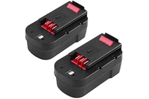 【2Packs】 Powayup Remplacement pour Black Decker 18V Batterie 3.0Ah A18 A1718 A18NH A18E HPB18 HPB18-OPE HPB18-OPE2 244760-00 Firestorm EPC18 FSB18 FS180BX FS18BX FS18FL NST2118 Outils sans Fil