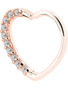 OUFER Ohrringepfählungsschmuck 1.2mm recht geschlossene herzförmige Knorpelohrringe Daith Knorpel Cartilage Tragus...