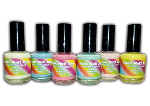 Peel off mit Pinsel HL Nagelhautschutz 15ml !!! Nagelldesign Clean Edge rosa Liquid Tape Flüssiglatex Clean Edge Skin Cover Latexmilch Nagelhaut Maske Halloween - 3
