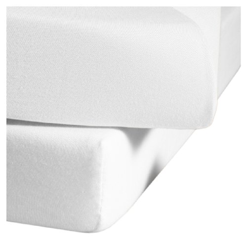 Jerseyspannlaken / 90x220 - 100x220 cm weiß