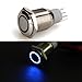 Produktbild Engelsauge blaue LED 16mm 12V Edelstahl-Rund momentane Druckschalter