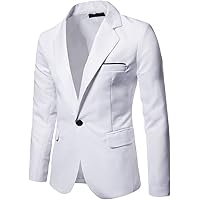 YOUTHUP Blazer per Uomo Giacca da Abito Slim Fit Monopetto Leggero 1 Botton Elegante Vestito Giacche