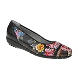  Natural Feet Damen Ballerina Sanela  Echtes Hirschleder  Weite H  Hallux geeignet 39 schwarz