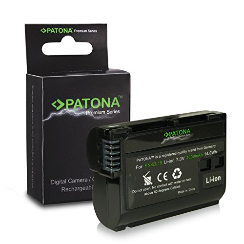 PATONA Chargeur   2x Premium Batterie EN-EL15 pour Nikon 1 V1   D600   D800   D800E   D7000   D7100
