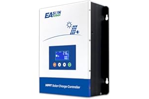 POWLAND 100A laderegler, MPPT solarladeregler 12V 24V 36V 48V Auto, Max 150Vdc PV Eingang, LCD Anzeige, Solarmodul Laderegler für GEL/SEL/FLD Lithium Batterie