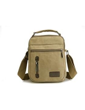 Y-DOUBLE Herren Vintage Umhängetasche Messenger Schultaschen Canvas Retro Tasche für Reisetasche Sport Reisetaschen...