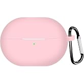 Microsonic Huawei FreeBuds Pro 5 i&ccedil;in Kılıf Askılı Mat Silikon Pembe [FreeBuds Pro 5 ile Uyumlu Kılıf - Pembe]