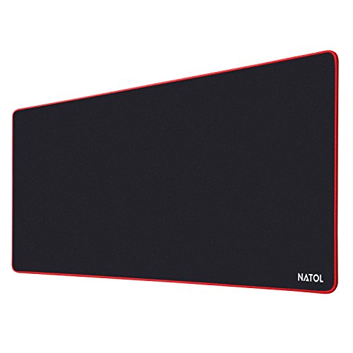 NATOL Alfombrilla Rat  n Gaming  900x400mm Grande Mouse Pad Resistente al Agua XXL Alfombrilla con Base de Goma Antideslizante  Tela  Soporte para PC y Port  til  Rojo