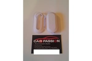 CAR PASSION Cover Chiave Guscio Compatibile con Fiat 500 Punto Evo Bravo Panda 500L Lancia Y Ypsilon Musa Delta Scocca (Bianco)