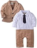 ZOEREA 2tlg Baby-Jungen Bekleidungssets Strampler + Anzug...