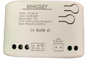 MHCOZY Interruttore Relè Wireless WiFi Domestica, compatibile con Alexa Google Assistant (Smart Life, 1ch 5V/85-250V)