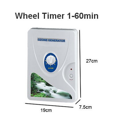 ZJchao 600mg / h Digital-Ozon-Generator Ozon Entgiftung Maschinen Obst Gemse Fleisch Swasser Hydroponics (Rad-Timer - 1-60 min)