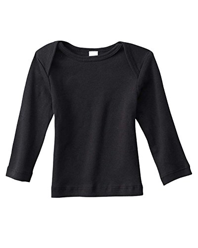 Bella Infant Long-Sleeve Baby Rib T-Shirt, Black, 3-6MOS